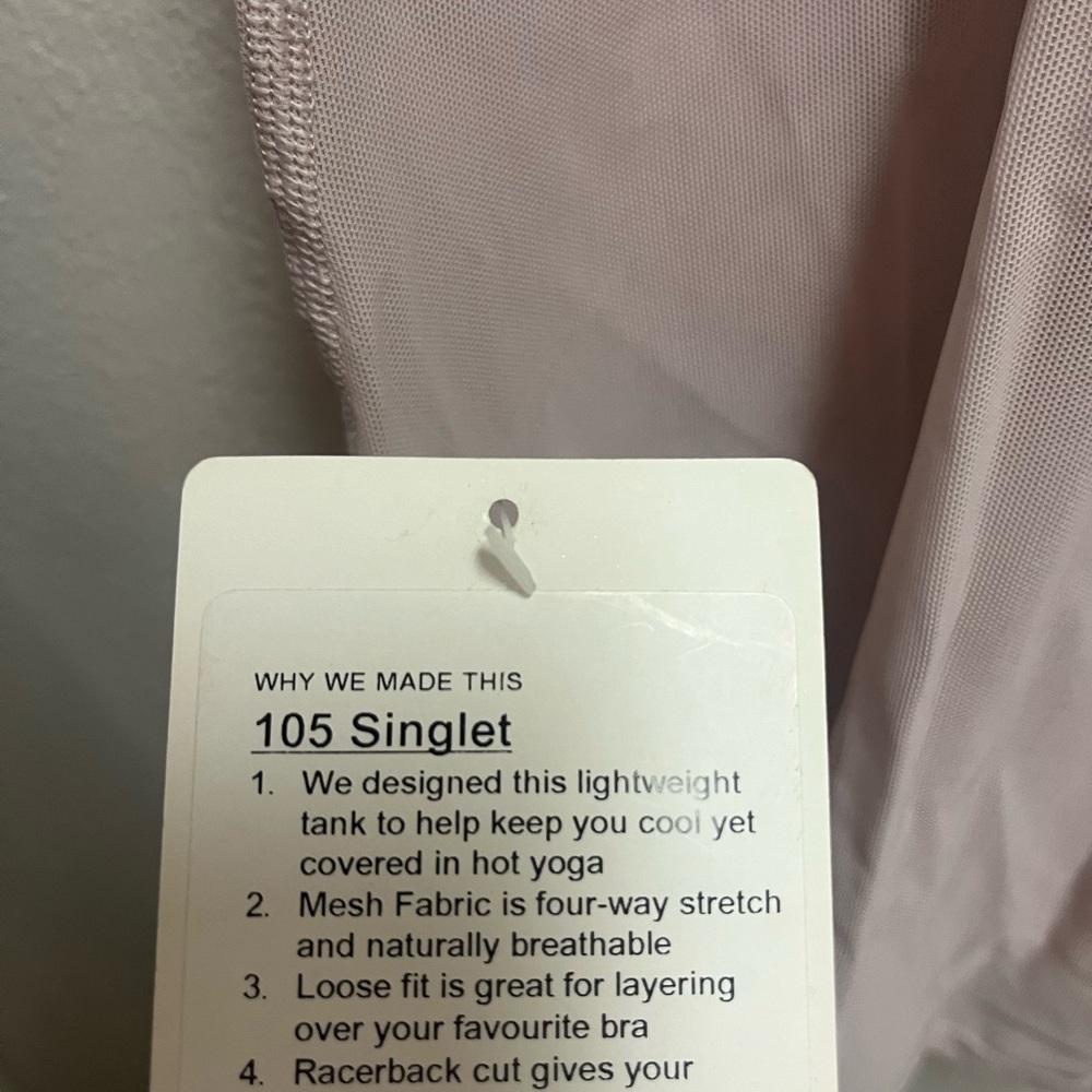 Lululemon pink mesh workout top. Never been worn. - Picture 5 of 5